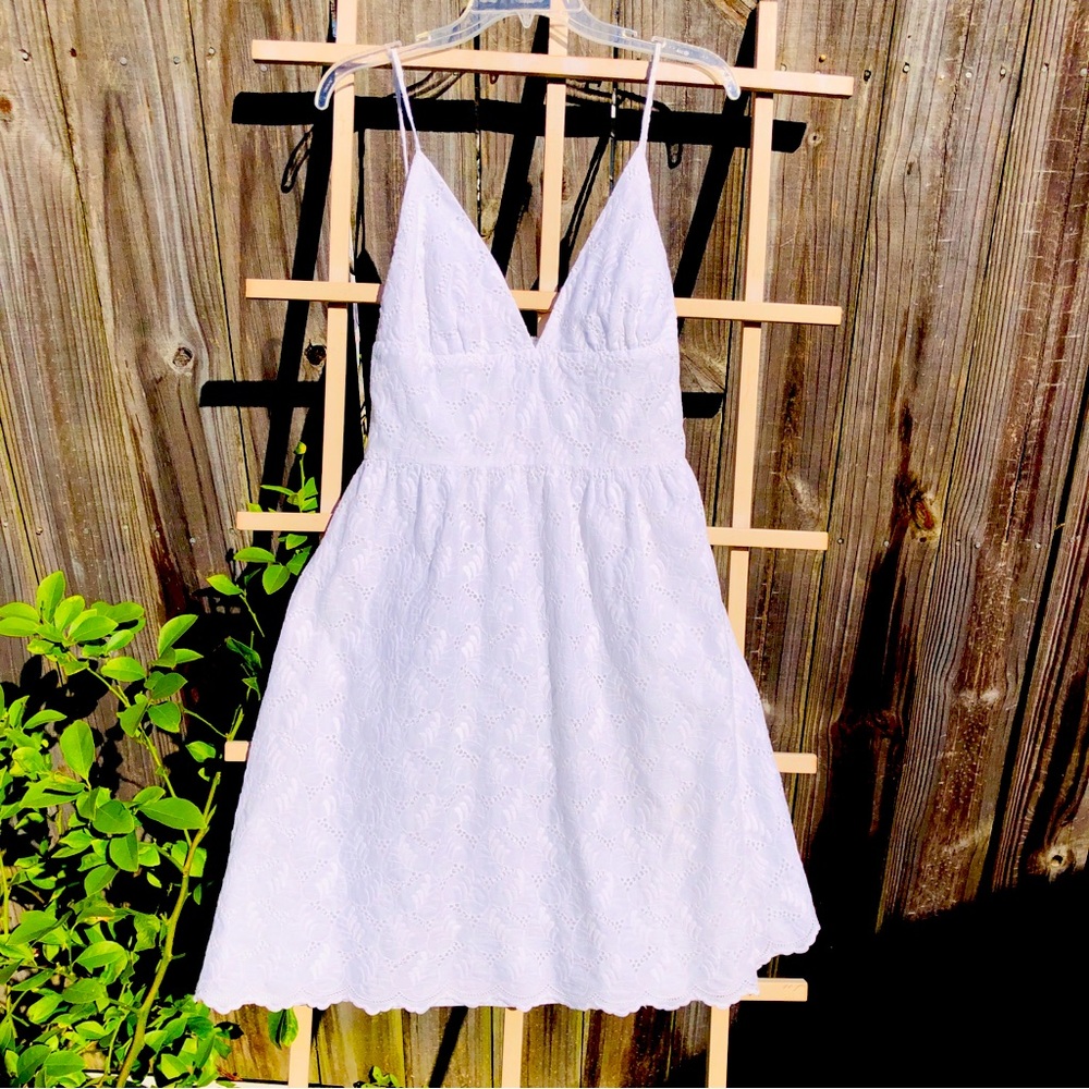 Tailor New York White Eyelet Cotton Dress | Boho Bohemian 10